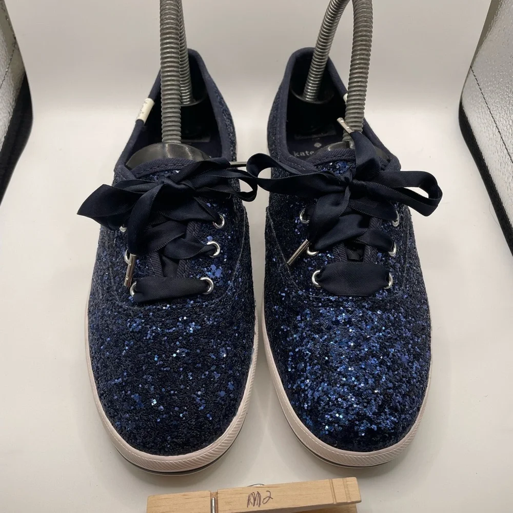 Keds X Kate Spade glitter Navy Sneakers women’s size 5.5